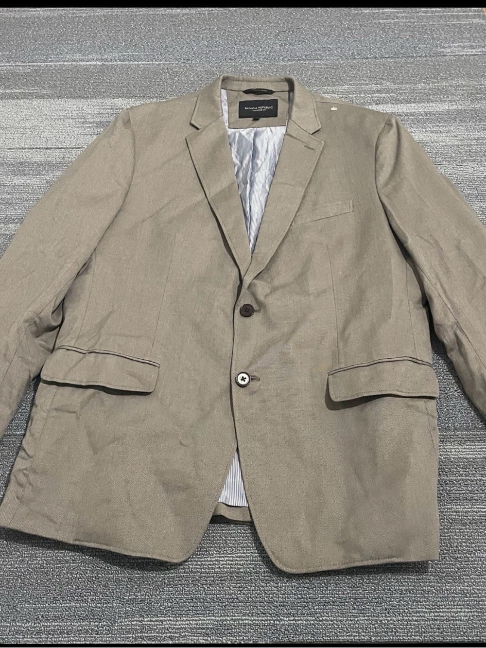 Banana Republic Men's Light Tan Linen-Blend Sport Coat
